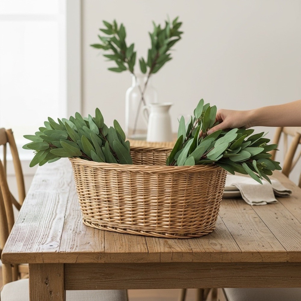 Artificial Mixed Eucalyptus Greenery Branches Stems 10 Bundles Sage Green - Picture 2 of 8